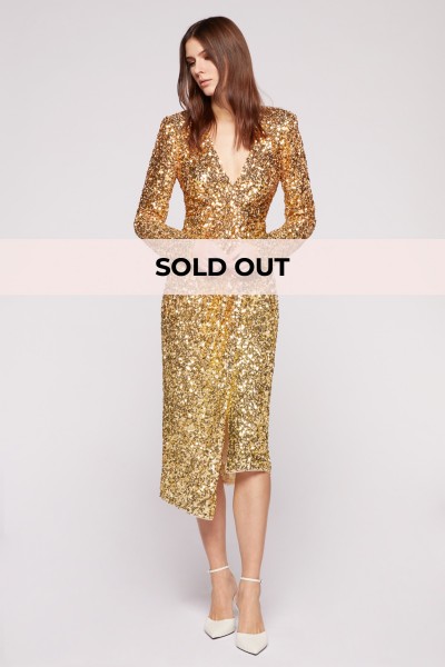 Dress in degradé gold sequins