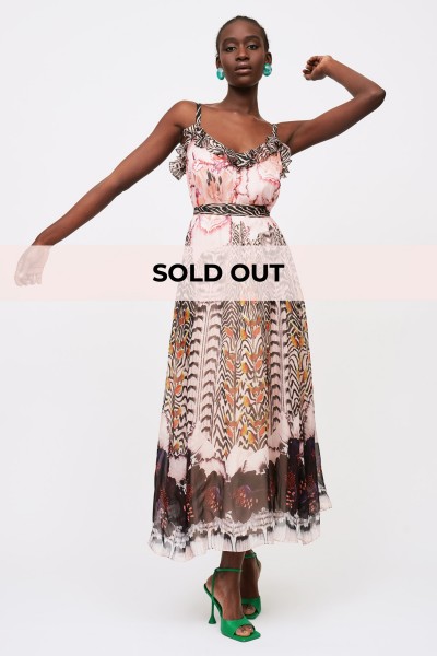 Liana print long dress