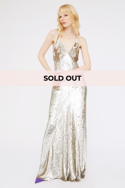 Dress with silver sequins