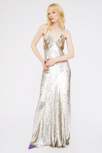 Dress with silver sequins