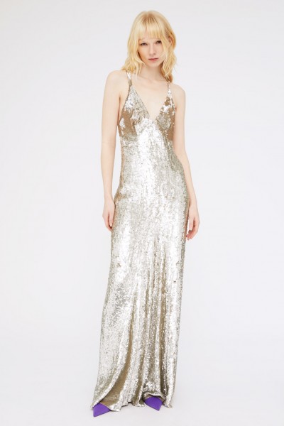 Dress with silver sequins