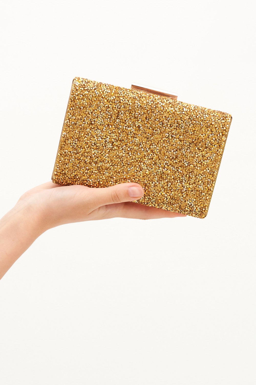 Clutch glitter oro