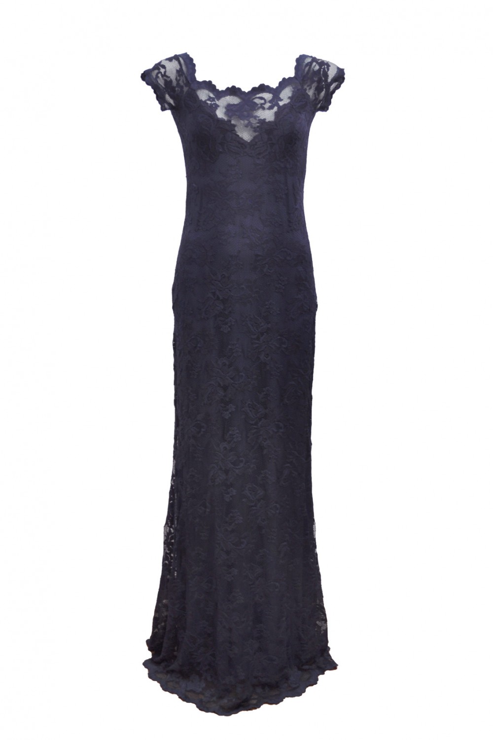 Abito blu pizzo
