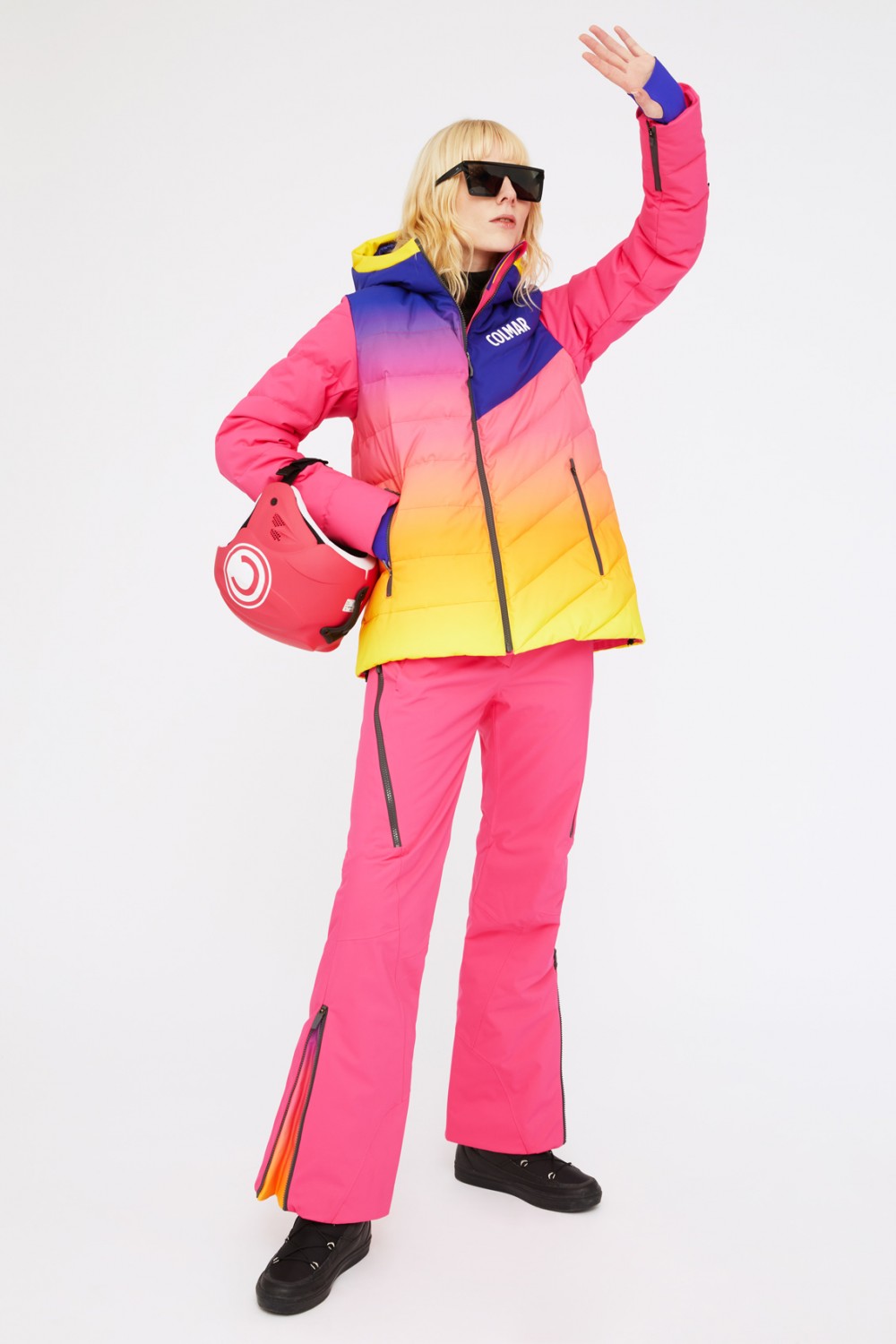 Completo con giacca multicolor