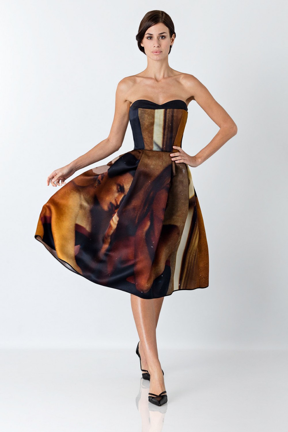Robe de cocktail en organza 