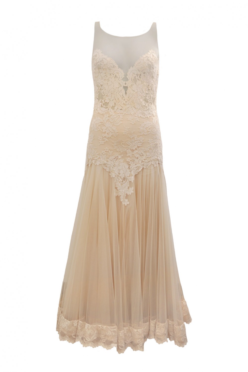 Abito tulle nude