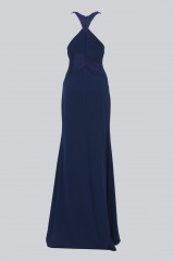 Drexcode - Robe bleue avec corsage travaillé - Halston - Louer - 3