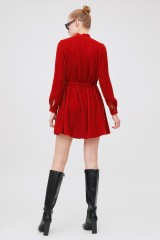 Drexcode - Mini abito velluto rosso - Dior - Louer - 5