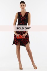 Drexcode - Robe courte à pois avec bord asymétrique - Proenza Schouler - Vendre - 1