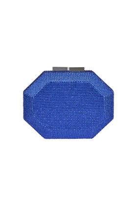 Clutch blu elettrico con nappina - Anna Cecere - Vendre Drexcode - 2