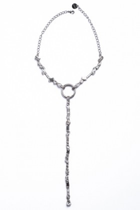 Bodychain argento e cristalli - Sereluz - Louer Drexcode - 1