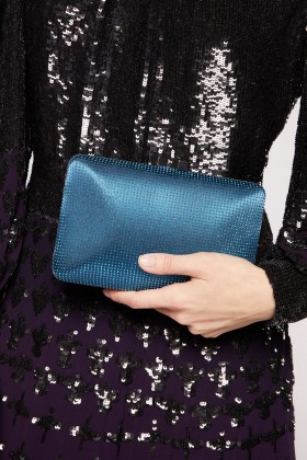 Clutch con swarovski ottanio - Anna Cecere - Vendre Drexcode - 1