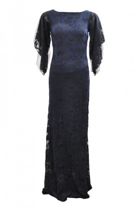 Abito blu pizzo floreale - Ana Maria Couture - Vendre Drexcode - 1