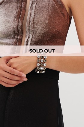 Bracciale in metallo e strass - Sharra Pagano - Louer Drexcode - 1