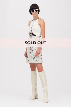 Robe en crepe et jacquard avec ceinture metallique  - Giambattista Valli - Vendre Drexcode - 2