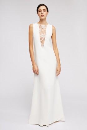 Abito bianco con inserto in pizzo - Jessica Choay - Vendre Drexcode - 1