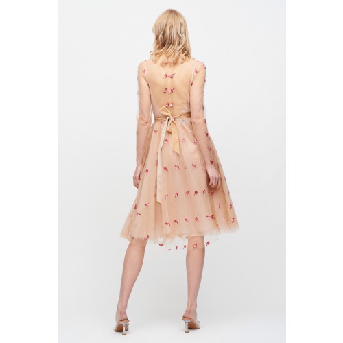 Noleggio Abbigliamento Firmato - Robe courte rose avec broderie - Luisa Beccaria - Drexcode -3