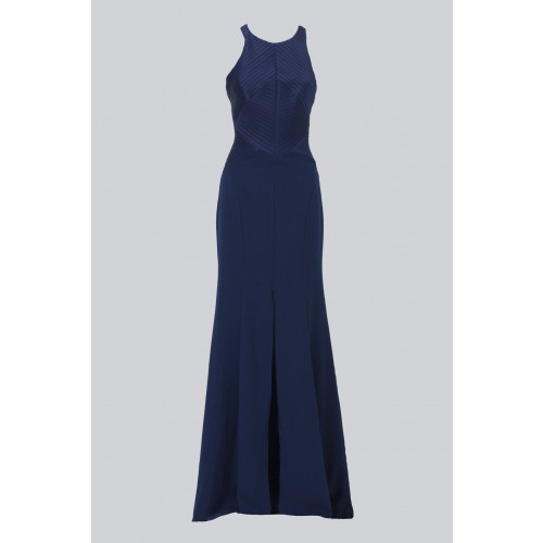 Noleggio Abbigliamento Firmato - Robe bleue avec corsage travaillé - Halston - Drexcode -1