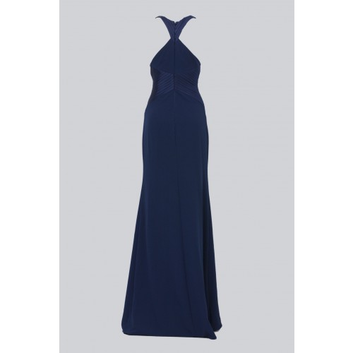 Noleggio Abbigliamento Firmato - Robe bleue avec corsage travaillé - Halston - Drexcode -2