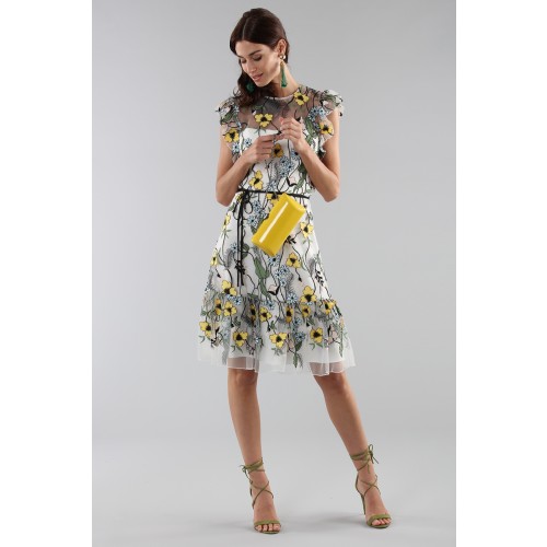Noleggio Abbigliamento Firmato - Robe courte fantaisie florale avec des rouilles - ML - Monique Lhuillier - Drexcode -7