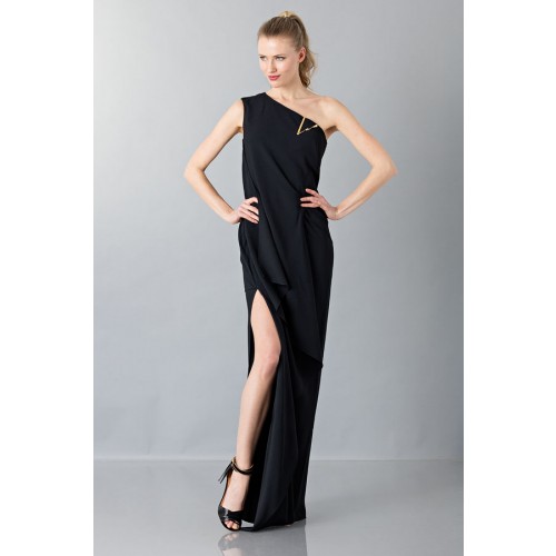 Noleggio Abbigliamento Firmato - Robe noire longue d'une épaule - Vionnet - Drexcode -5