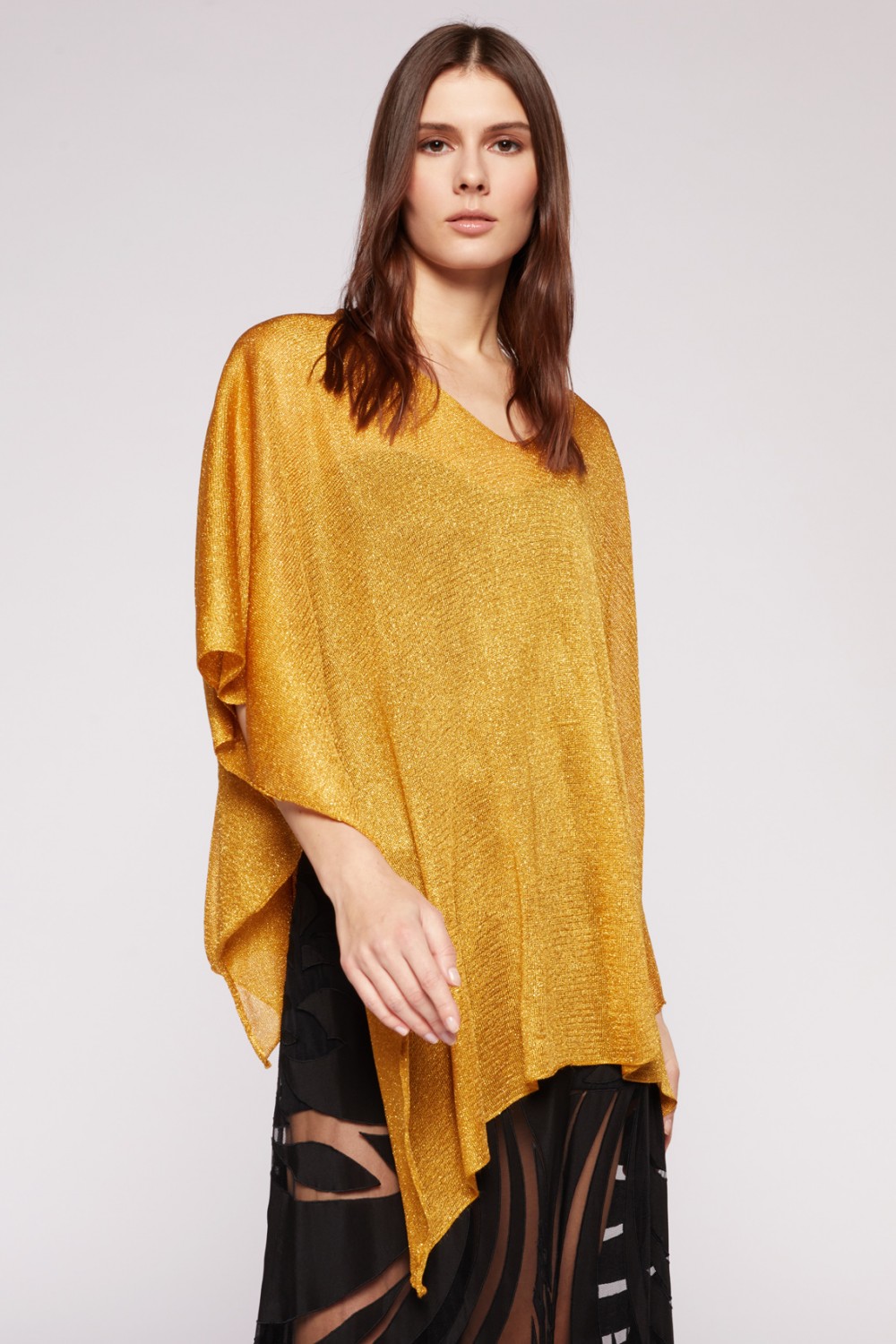 Poncho in lurex