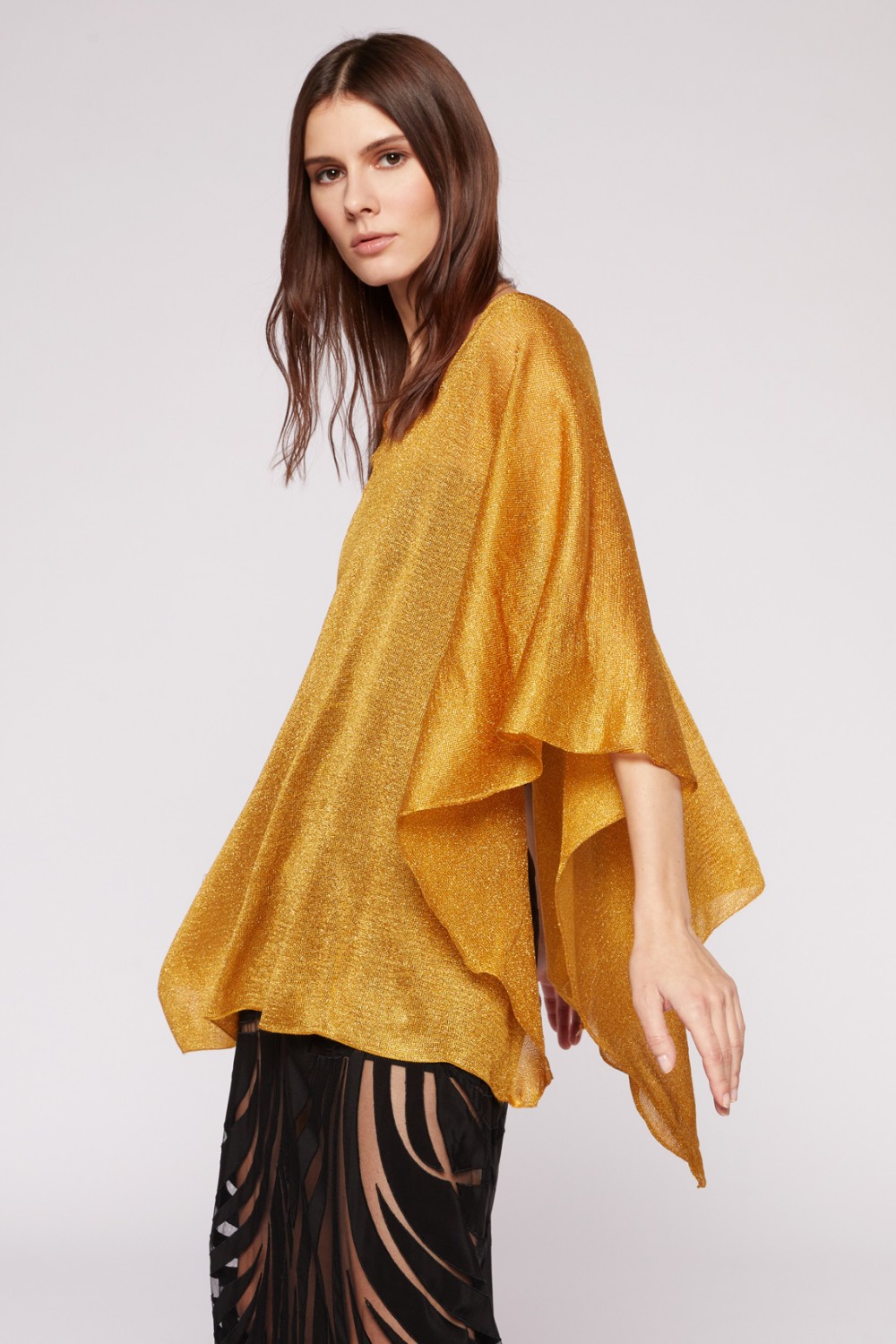 Poncho in lurex