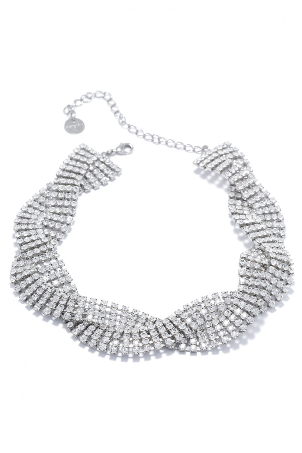 Choker treccia cristalli