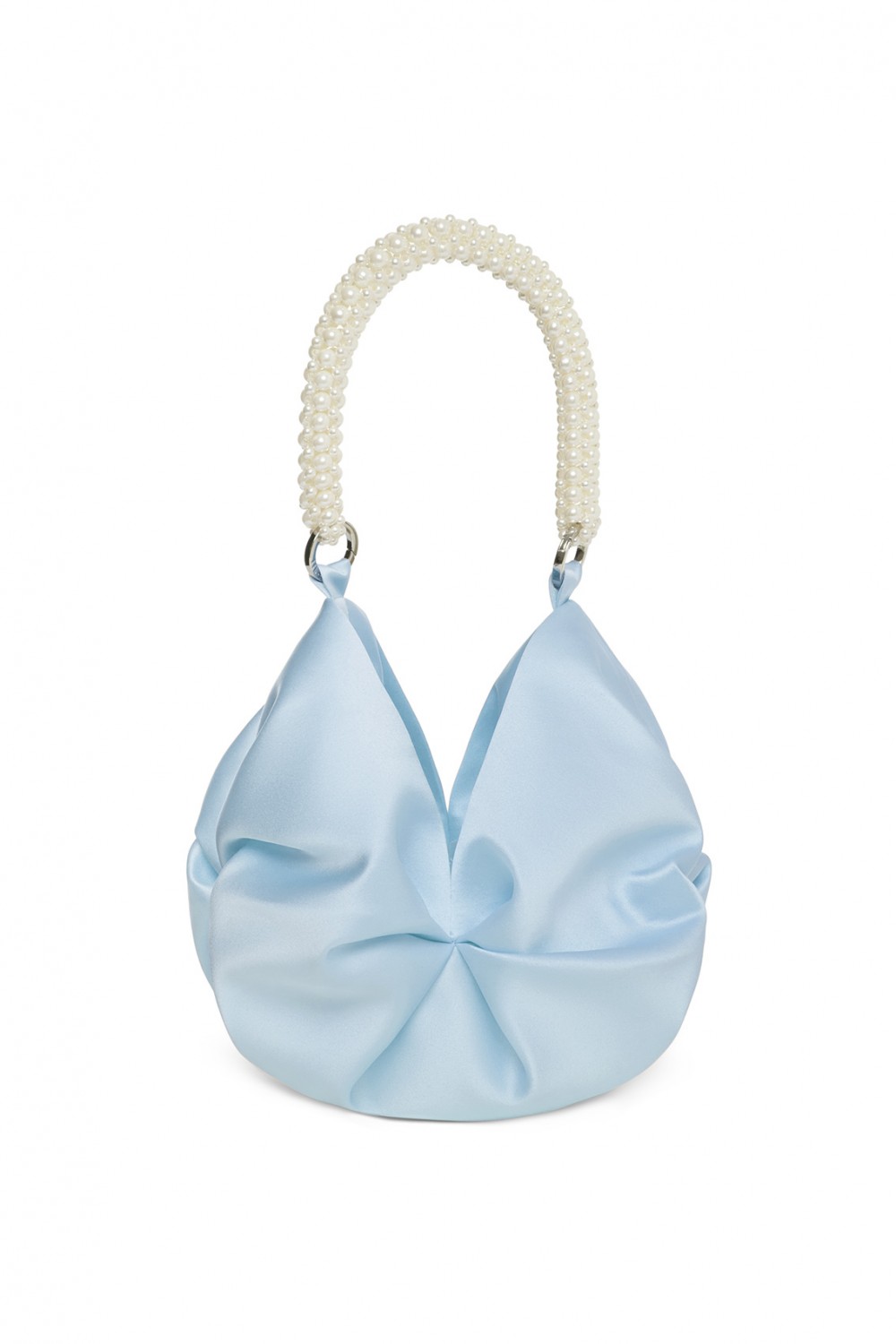 Borsa azzurra con perle