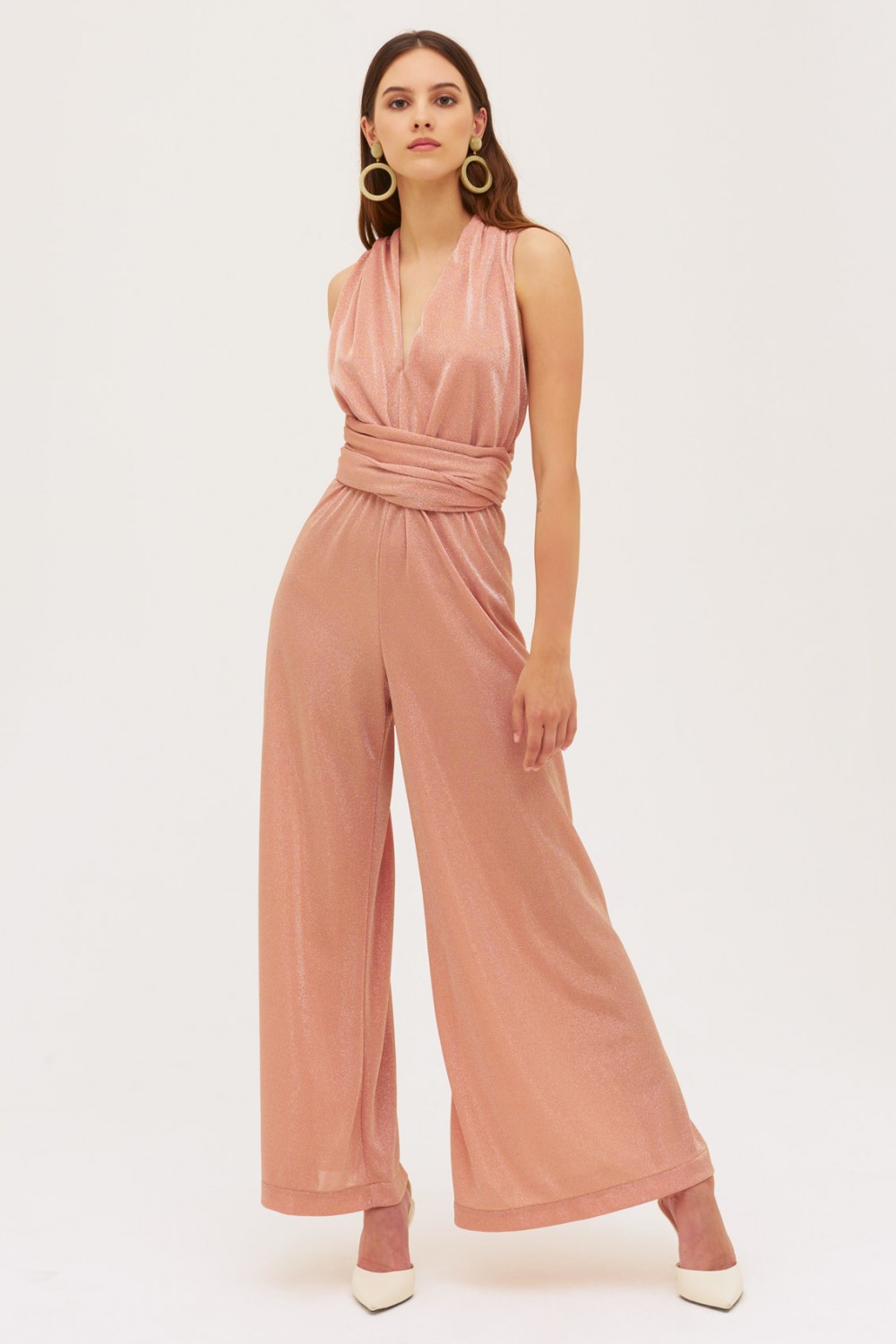Jumpsuit lurex rosa