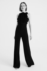 Drexcode - Jumpsuit nera in crepes con rouches - Kathy Heyndels - Vendita - 4