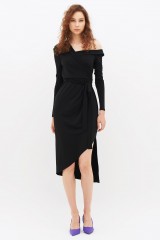 Drexcode - Tubino nero asimmetrico - Halston - Vendita - 2