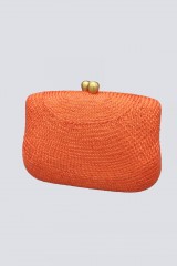 Drexcode - Clutch arancione con manico in plastica - Serpui - Vendita - 1