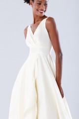 Drexcode - Abito bianco in taffeta con rouches - Daphne - Noleggio - 4