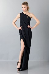 Drexcode - Vestito lungo monospalla nero - Vionnet - Noleggio - 1