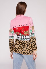 Drexcode - Cardigan animalier rosa - Hayley Menzies - Noleggio - 3