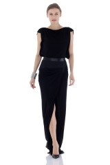 Drexcode - Abito lungo con inserto in pelle - Vionnet - Noleggio - 1