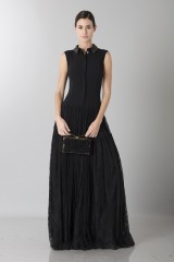 Drexcode - Abito nero con gonna in pizzo e colletto lavorato  - Ports 1961 - Vendita - 4