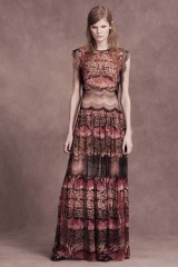 Drexcode - Abito in chiffon di seta e merletto - Alberta Ferretti - Vendita - 2