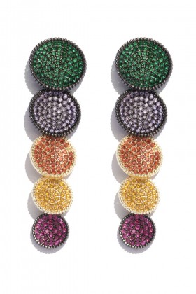 Orecchini cerchio multicolori - Marina Fossati - Noleggio Drexcode - 1