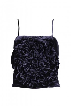 Top fiore velluto - Custommade - Vendita Drexcode - 1