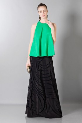 Gonna lunga in seta con decori a contrasto - Vionnet - Noleggio Drexcode - 1