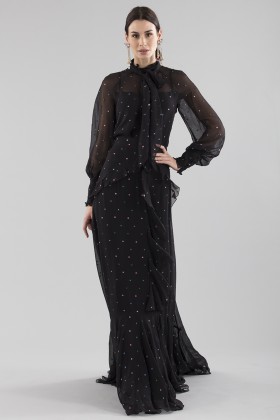 Gonna e top con microplumetis colorati  - Erdem - Noleggio Drexcode - 1