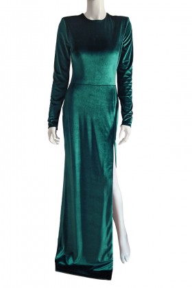 Abito in velluto verde - Kathy Heyndels - Noleggio Drexcode - 1