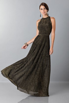 Abito nero con trame oro - Vionnet - Noleggio Drexcode - 1