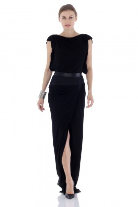 Abito lungo con inserto in pelle - Vionnet - Noleggio Drexcode - 1