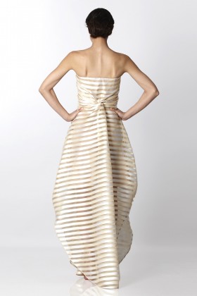 Abito bustier oro con trasparenze - Vionnet - Noleggio Drexcode - 2