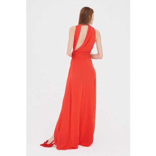 Noleggio Abbigliamento Firmato - Abito rosso in seta con spacco - Vionnet - Drexcode -10