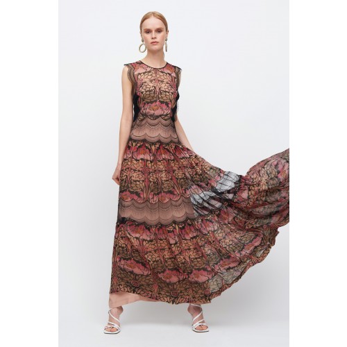 Noleggio Abbigliamento Firmato - Abito in chiffon di seta e merletto - Alberta Ferretti - Drexcode -2