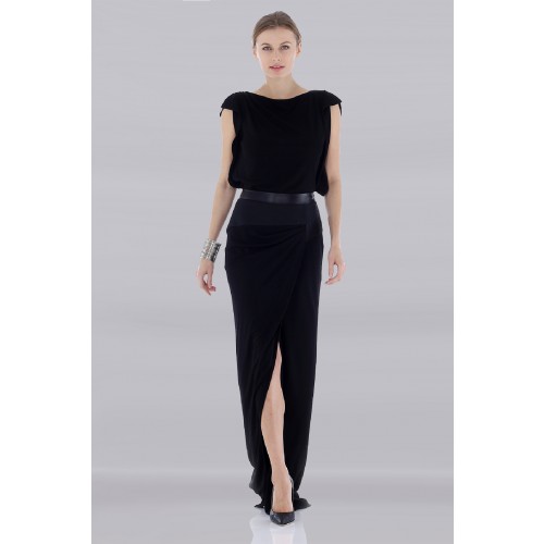 Vendita Abbigliamento Usato FIrmato - Abito lungo con inserto in pelle - Vionnet - Drexcode -9